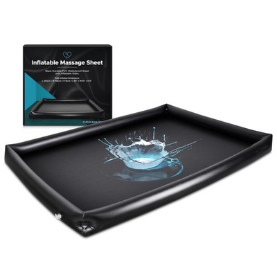 Inflatable Massage Sheet with Inflatable Sides | Black Durable PVC Waterproof...