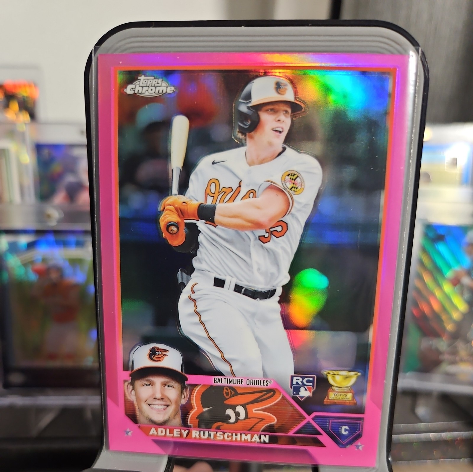 2023 Topps Chrome - Adley Rutschman #1 Pink Refractor (RC) Orioles