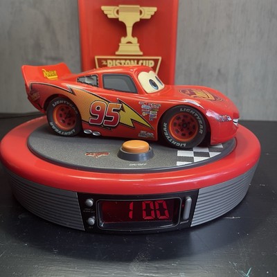 Vintage Disney Pixar Cars Lightning McQueen Talking Lamp Alarm