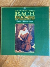 6.35345 3lp NM HENRI HONEGGER Bach The 6 Cello Suites RARE Telefunken Box Set