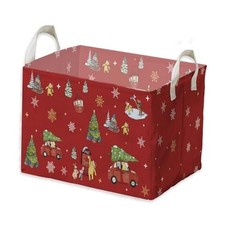Winnie Theme Christmas Storage Basket,Hamper Winnie Baby Stuff Collapsible red