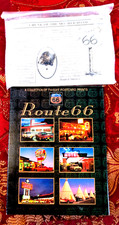 Route 66 - Collection of Twelve Postcard Prints w/Bonus Authentic Chunk of Road