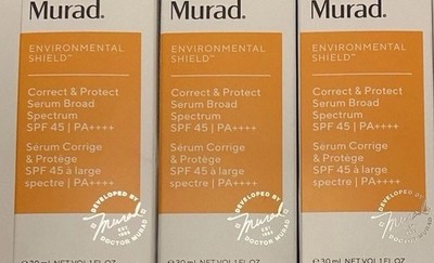 3 Murad Correct & Protect Serum 1 Oz. SPF45 exp 7/24.  3 Year Shelf Life.