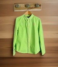 Polo Ralph Lauren Boys Long Sleeve Button-Down Oxford Shirt Neon Green 6X