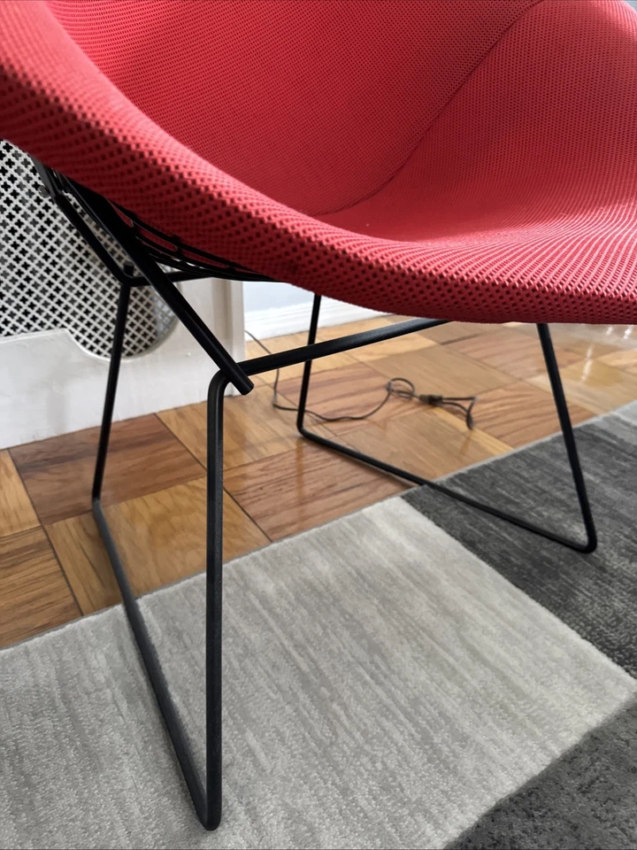 Vintage Harry Bertoia Knoll Diamond Chairs Original Fabric Cover Mid Century MCM - Image 3 of 4