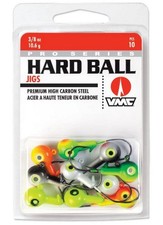 VMC Hard Ball Jighead Kit 1/4 oz Assorted 10 Per Pack - HBJ14K