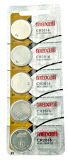 5 Maxell 2016 CR2016 Micro Lithium 3V Low Drain Coin Cell Batteries Exp 2034