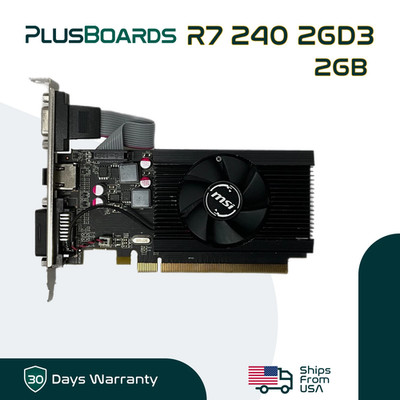 MSI Radeon R7 240 2GD3 64-Bit 2GB DDR3 HDCP HDMI VGA DVI Video Graphics Card GPU
