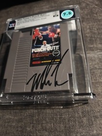 NES Mike Tyson&rsquo;s Punch-Out Cart Rare Wata(PSA) 7.5 Autograph Videogame! PSA