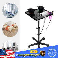 Salon Tray on Wheels Cart Magnetic Bowls Hair Stylist Instrument Tray Salon Tray