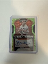 2021 Panini Prizm Green Signatures Brian Sipe AUTO Great Condition