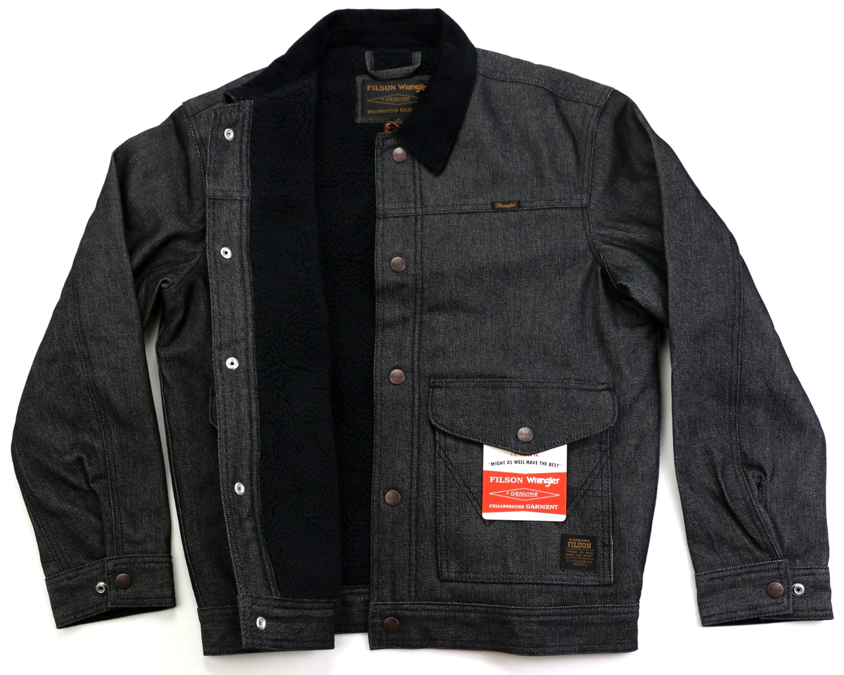 Filson x Wrangler Denim Work Jacket Men's Sizes Sherpa Lined 14.5