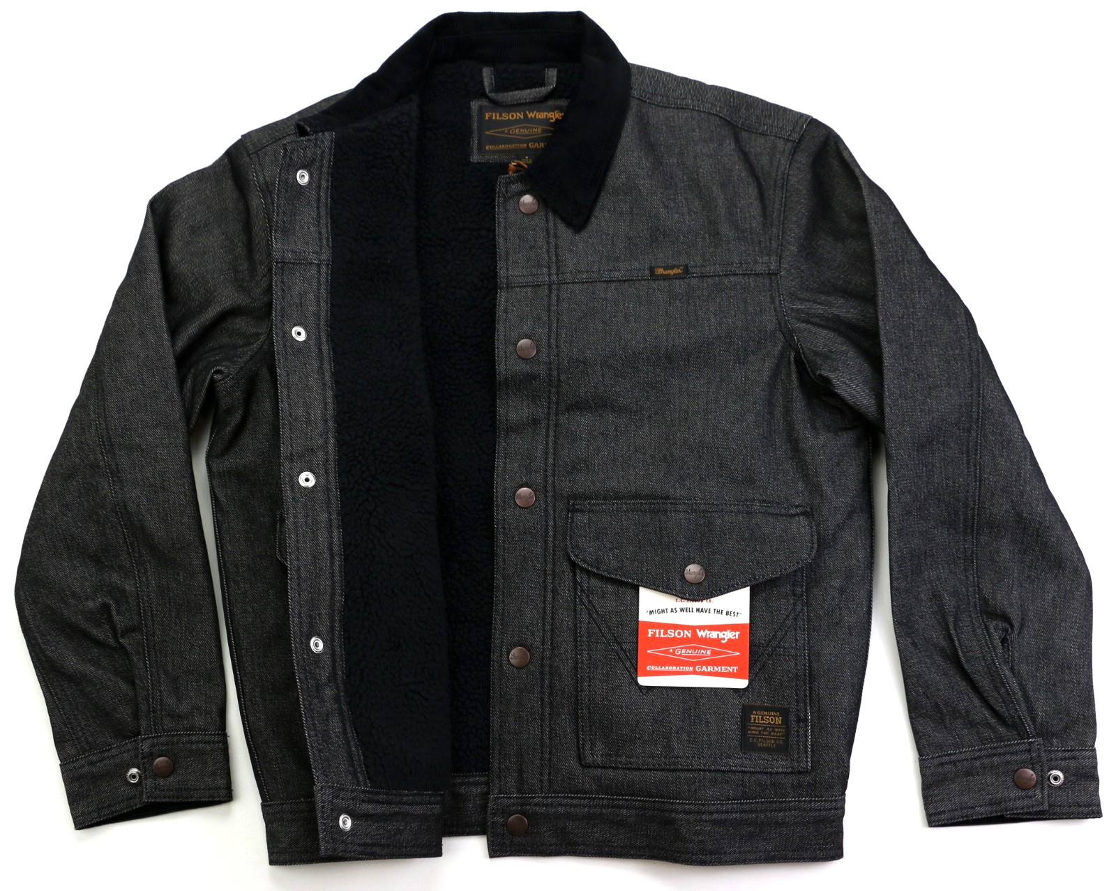 Filson x Wrangler Denim Work Jacket Men's Sizes Sherpa Lined