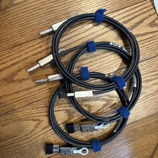 Lot of 3 Mini-SAS SFF-8088 to SFF-8088 Molex 2 Meter Cable Black 038-003-787