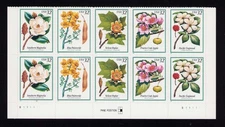 3193-3197 Flowering Trees Plate Block of 10 37¢ Stamps MNH