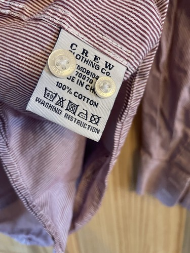 Crew Clothing Red Stripe Shirt Size Small - Picture 7 of 10