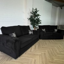 Brand New Luxury Verona Sofa | Black | 3+2 Seater . | FREE DELIVERY! 