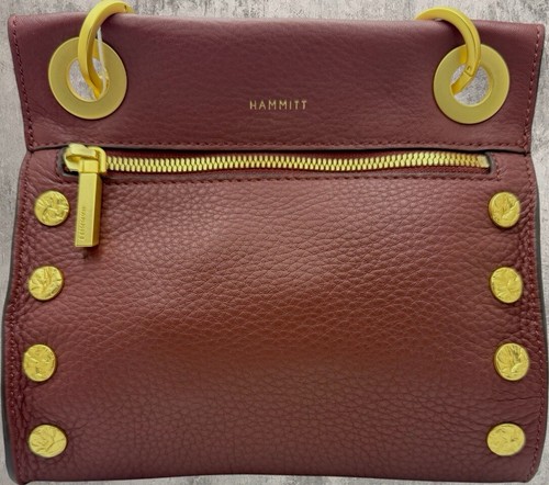 Hammitt Tony Pomodoro Red Leather Gold Studded Small Crossbody Shoulder Bag NWT