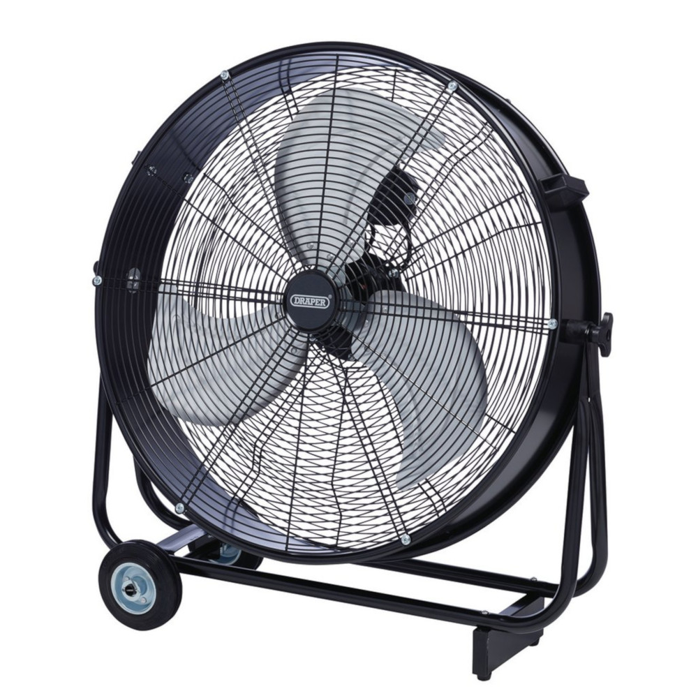 Draper 70045 High Velocity Drum Fan Industrial, 24""/610mm, 3 Speed, 120W 230V