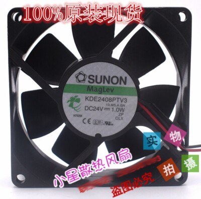 SUNON 8025 8CM KDE2408PTV3 DC24V 1.0W 2-wire Inverter Cooling Fan