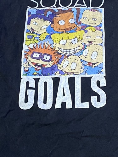 Nickalodeon Tappeto Ratti Squad Goals T Shirt Blu Navy Bianco Specks Tg L Uomo Donna - Foto 3 di 5