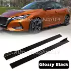 For Nissan Sentra 2010-23 Gloss Side Skirt Extension Lip Rocker Splitter Spoiler