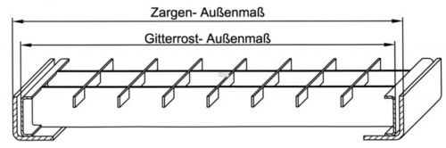 Streckmetallrost Lichtschacht 390x590x20 mm aus Stahl S235JR (St37-2), Verzinkt - Bild 3 von 4