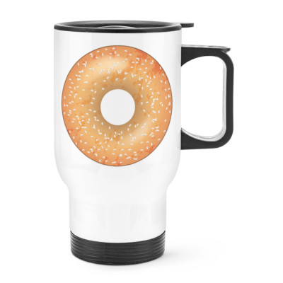 Bestreut Glasiert Donut Donut Reisebecher Tasse mit Griff - Lustiges Essen