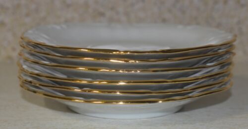 Winterling® Bavaria Germany White w/Gold Trim China: 5 Coffee Cup Saucers Only - Picture 3 of 6