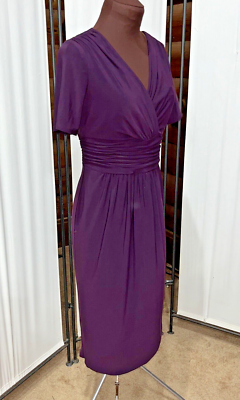 Womens EVAN-PICONE MIDI Dress Dark Purple Short Sleeve Size 4 B49 | eBay Womens EVAN-PICONE MIDI Dress Dark Purple Short Sleeve Size 4 B49 | eBay