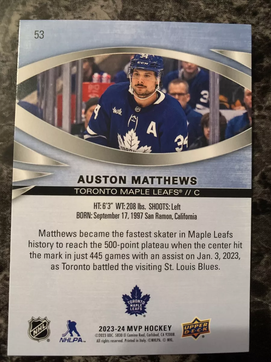 NHL: Matthews becomes fastest player in Leafs history to 500 points