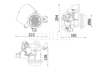 CE 40 000P MAHLE Kühler, Abgasrückführung für AUDI,SEAT,VW