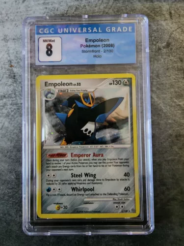 2008 Pokemon StormFront Empoleon Holo 2/100 CGC NM/Mint 8