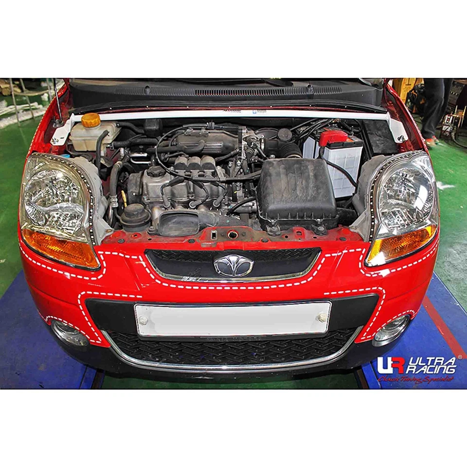 DAEWOO MATIZ M250 1.0 2005-2009 ULTRA RACING 2 POINTS FRONT STRUT TOWER BRACE - Imagen 3 de 4