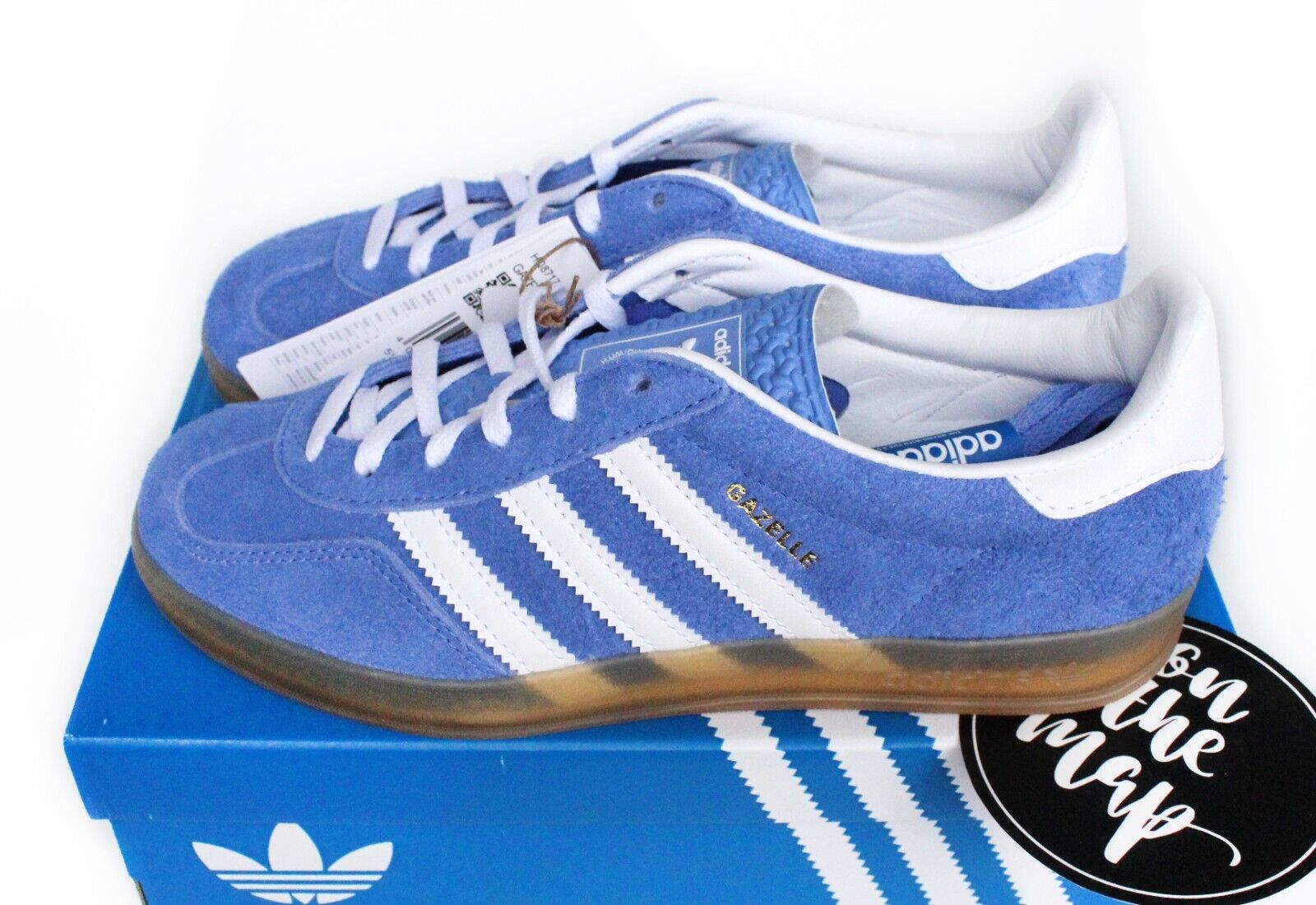 Adidas Originals Gazelle Interior con Azul Fusión Goma Blanca Reino Unido 3 4 5 6 7 8 EE. UU. Nuevo | eBay