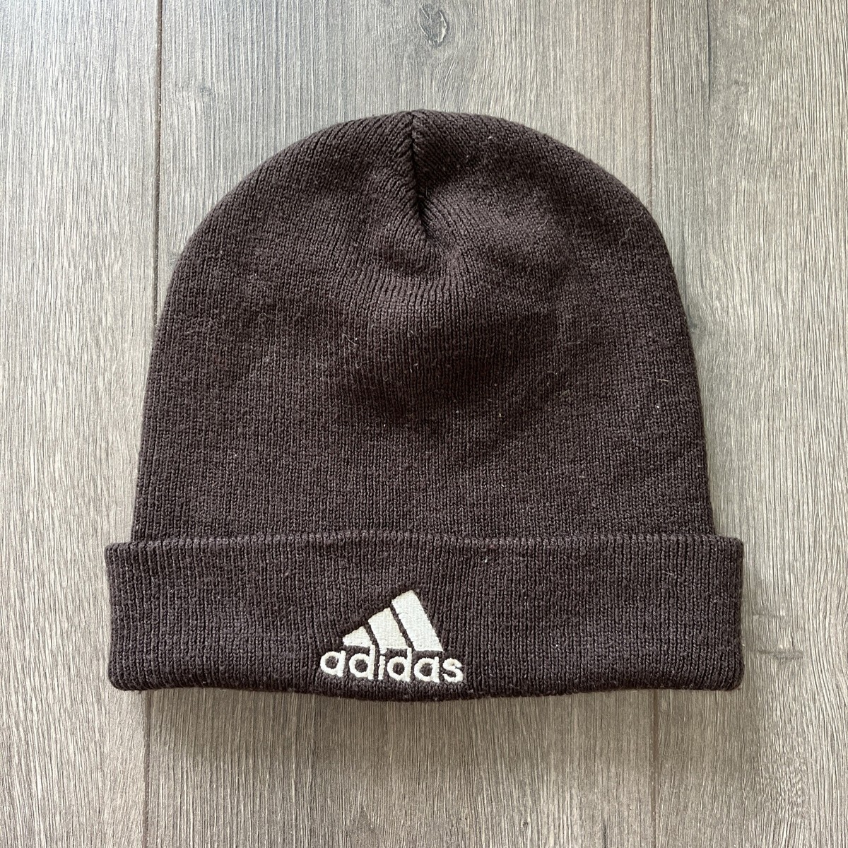 超希少 90s old adidas beanie knit cap brown Adidas Adult One Size Knit Beanie Hat Brown | eBay