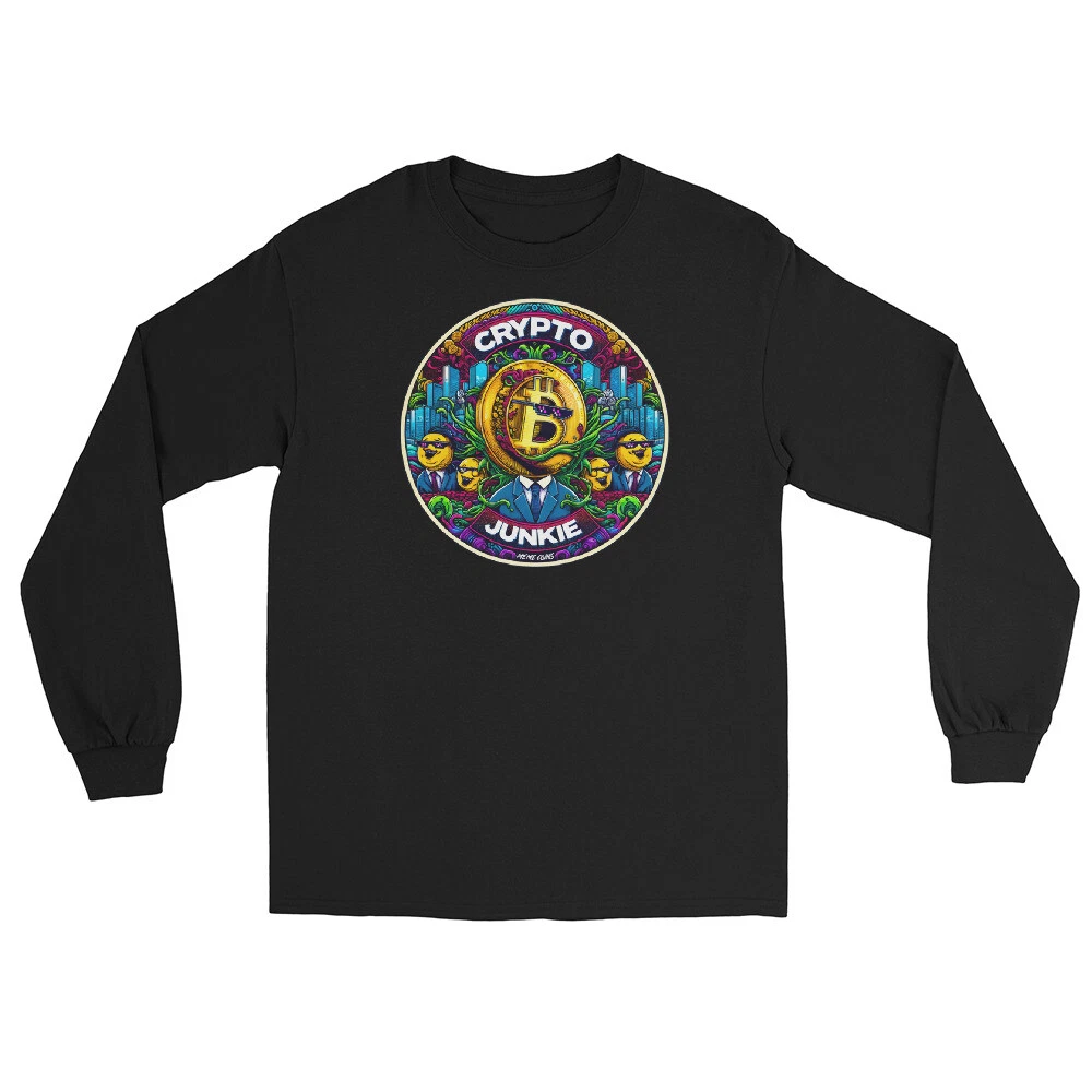 Meme Coins Rule! Crypto Junkie Bitcoin Altcoins Long Sleeve Shirt