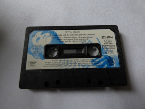 ELTON JOHN ~ LIVE IN AUSTRALIA...~ 1987 POP ROCK CASSETTE TAPE ~ PAPER LABELS - Picture 5 of 6