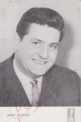 Autograph card Peter Michael/Schlagersänger GDR approx. 1965