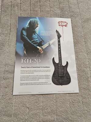 FPOT218 MAGAZIN WERBUNG 12X9'' ESP GITARREN - KIRK HAMMETT KH-20
