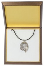 Lhasa Apso, Lhasaterrier, L wenhund - Dog Collar In Gift Box, Silver Plated