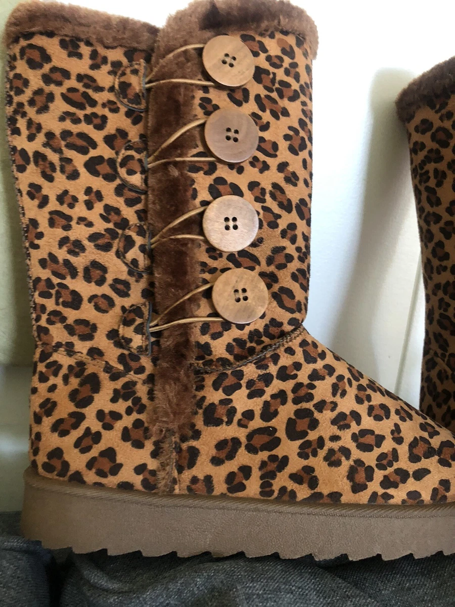 Ebay leopard print boots sale