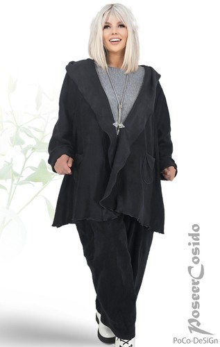 LAGENLOOK Ballon-Hose Kuschel Fleece schwarz 44 46 48 50 52 54 56 58 XL-XXL-XXXL - Bild 14 von 22