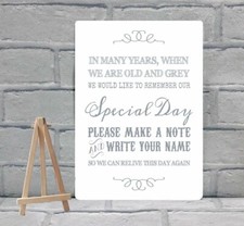 A4 Metal Guest Book Wish Tree Hearts Drop Box Wedding Table Sign