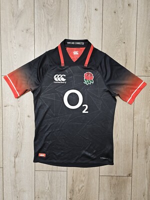 ENGLAND RUGBY SHIRT 2017 RUGBY JERSEY RARE BLACK JERSEY S