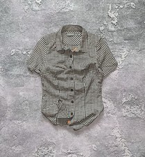 Icebreaker XS Wmns Merino Checkered Shirt Short Sleeve Polo Buton Up Tee T-shirt