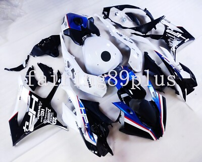 #ad White Black Blue HP4 ABS Injection Fairing Kit Fit for 2023 2024 S1000RR $593.10