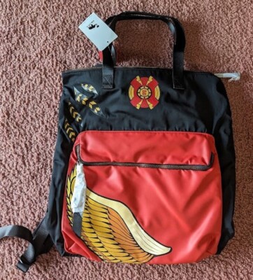 Oiwas Kim Backpack, Red/Black, Pack Your World, Large, Zip Close Pockets, NWT