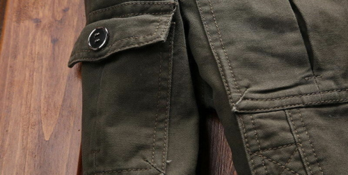 Men's 100% Cotton Spring Military Jackets Collar Jacket Coat Parkas Outwear - Picture 9 of 23
