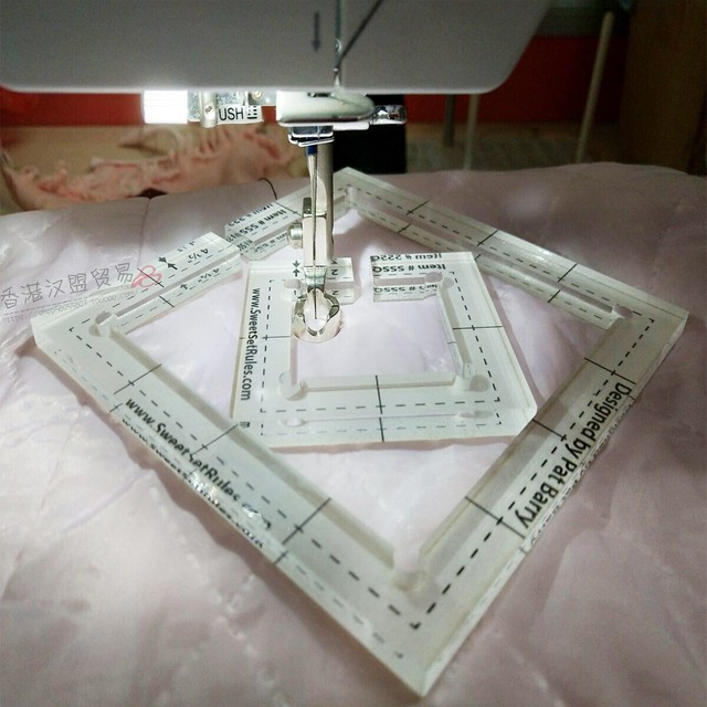 Good Measure Every Clamshell 1/4" Thick Machine Quilting Ruler Set of 2